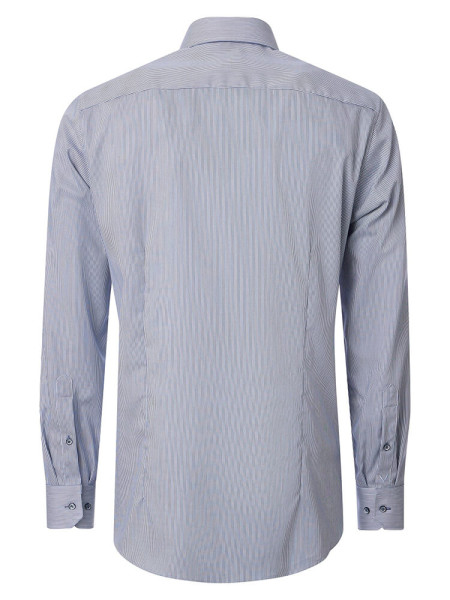 VENTI Regular Fit Hemd Dunkelblau Button-Down Struktur