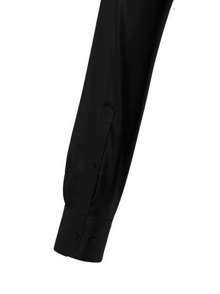 SEIDENSTICKER Tailored Fit Hemd Schwarz New Kent Satin  - Ansicht 3