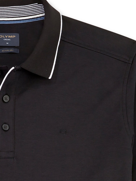 OLYMP Poloshirt Schwarz Extrafeine Qualität