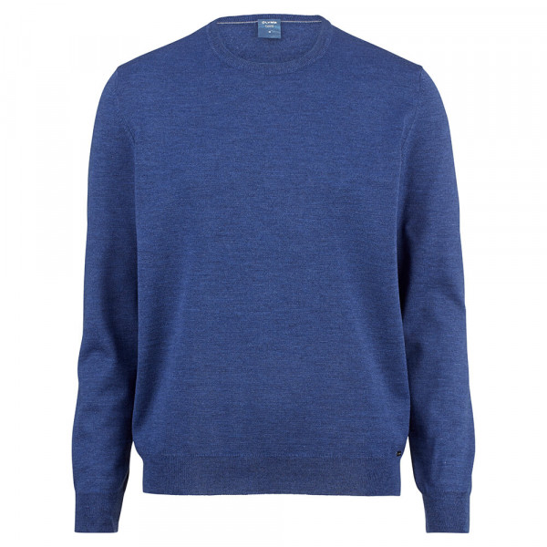 OLYMP Strick modern fit Pullover dunkelblau in moderner Schnittform