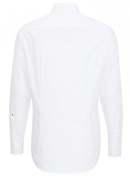 SEIDENSTICKER Tailored Fit Hemd Weiß Business Kent Popeline