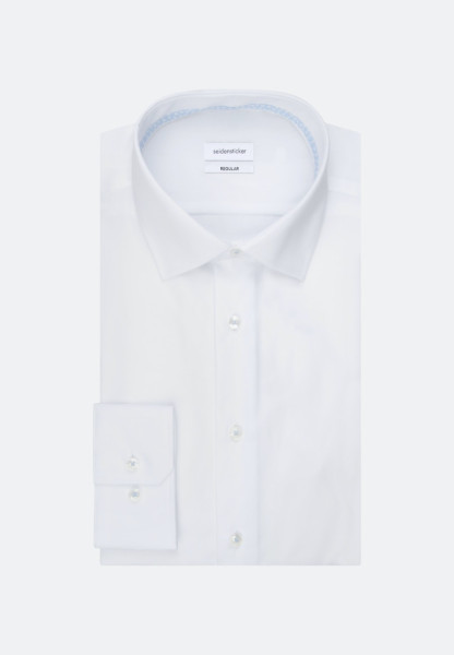Seidensticker Hemd REGULAR FIT UNI POPELINE dunkelblau mit Business Kent Kragen in klassischer Schnittform