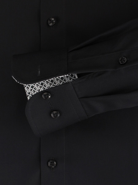 CASAMODA Comfort Fit Hemd Schwarz Kent Popeline - Ansicht 2