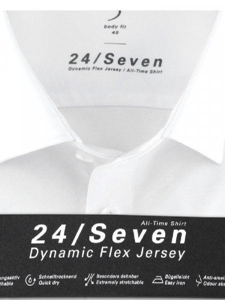 OLYMP Slim Fit Hemd Weiß New York Kent Jersey - Ansicht 1